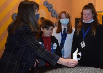 Pupils at science demonstration