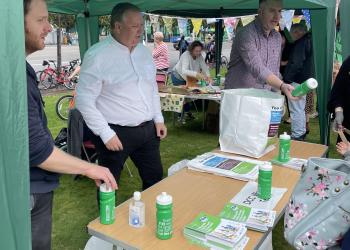 Waste team recycling stall at HubFest