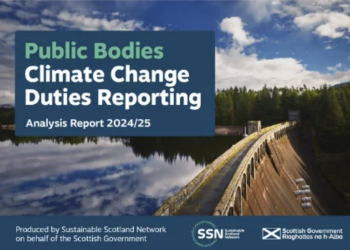 Image with text: 'Public Bodies Climate change duties reporting Analysis report 2024/25